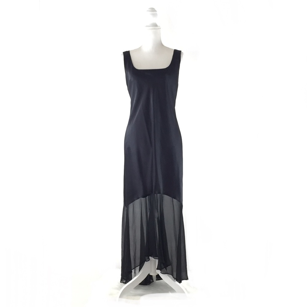 Xenia New York Vintage Black Evening Silk  Dress